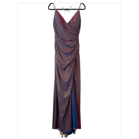 Mac Duggal Dresses & Skirts - Mac Duggal Formal Event Long Spaghetti Strap Shimmering Lavender Dress Size 2